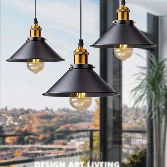 Vintage Loft Pendant Lamp - Retro Industrial Hanging Light for Kitchen, Dining, Bedroom, and Home Décor (E27)