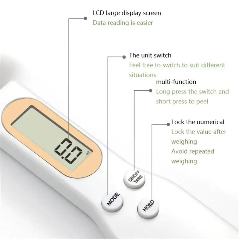 Accurate Measurements Made Easy with the 1Pc LCD Digital Adjustable Weighing Spoon