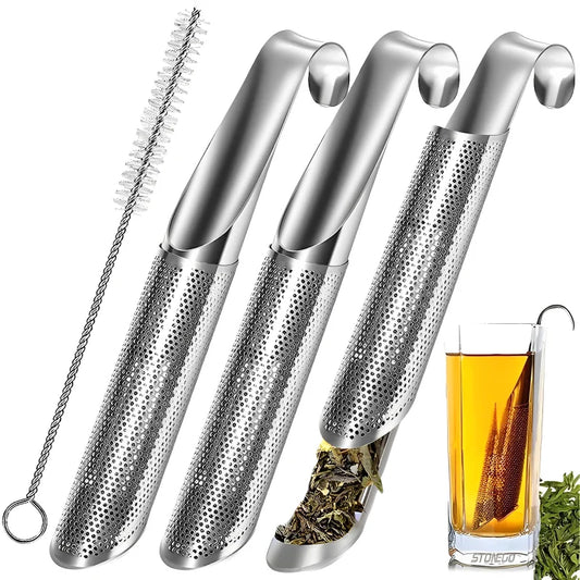 Creative Pipe Tea Strainer with Long-Handle Stainless Steel Design - Elevate Your Tea Experience