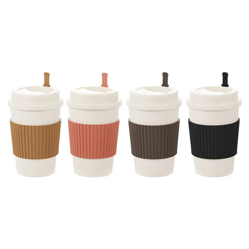 Sip Sustainably with Our 450ML Wheat Straw Coffee Cups!