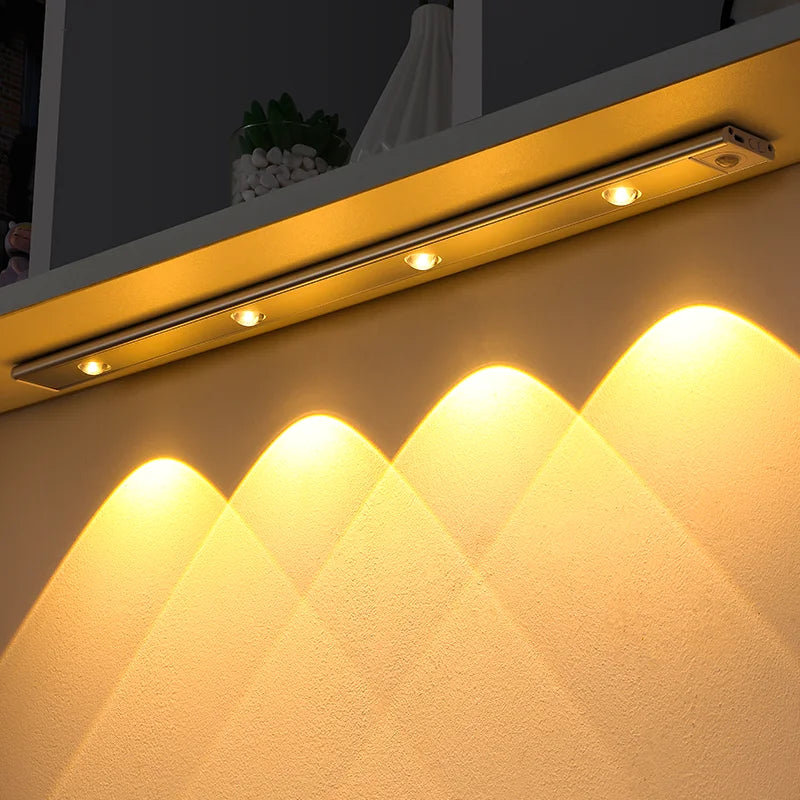 Ultra-Thin LED Motion Sensor Night Light – Wireless Indoor Lighting for Cabinets and Wardrobes