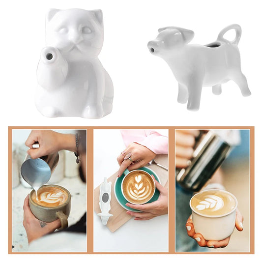 Whimsical Cow Ceramic Milk Creamer Jug – Multi-Purpose Sauce & Frothing Pitcher