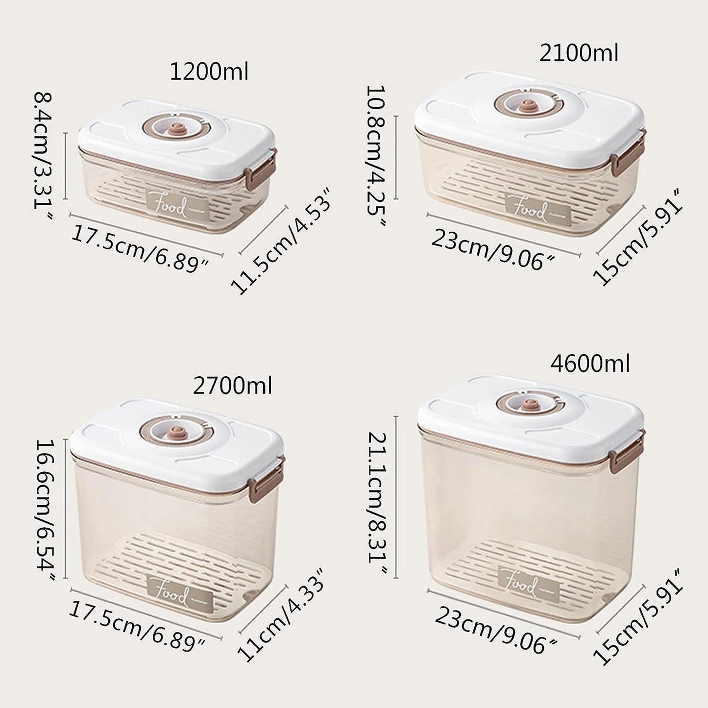 Vacuum Food Storage Box Fresh-Keeping Canister Sealed