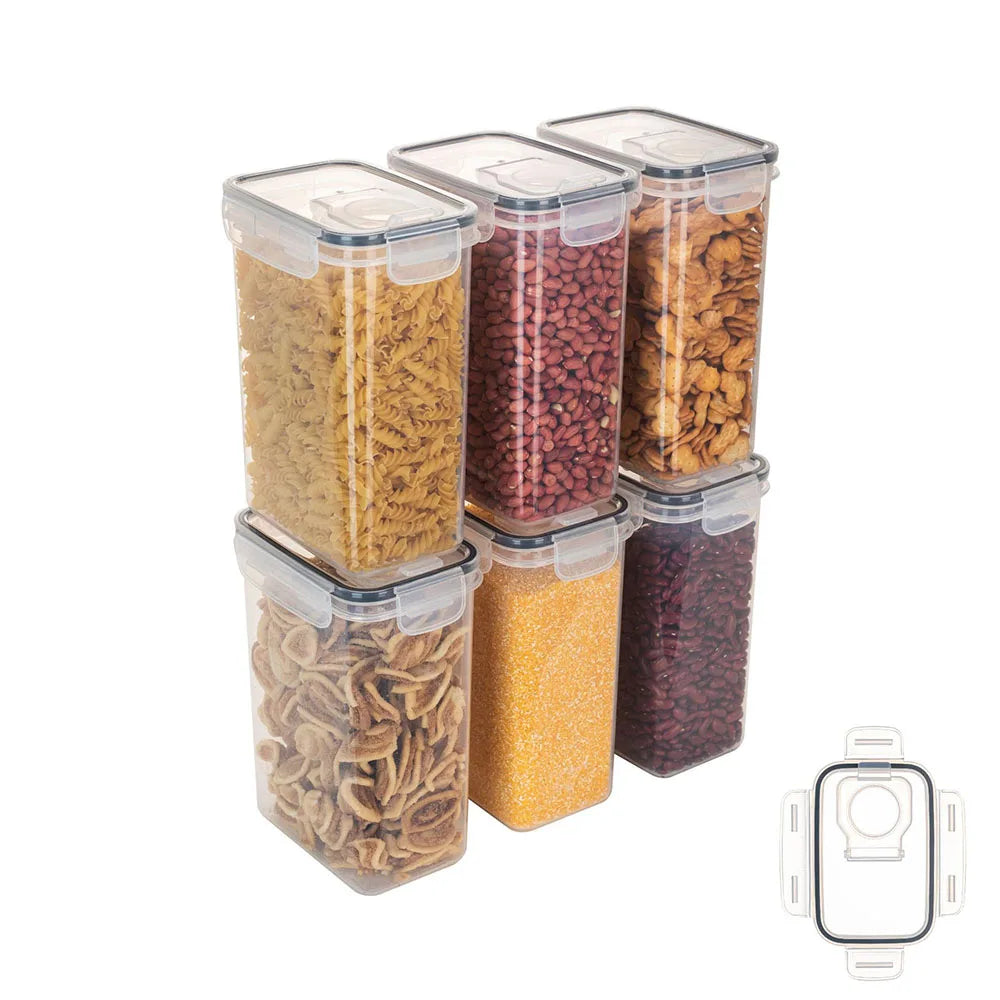 Transparent Food Storage Box Containers Pantry Storage Dispenser Containers Rice Organizer