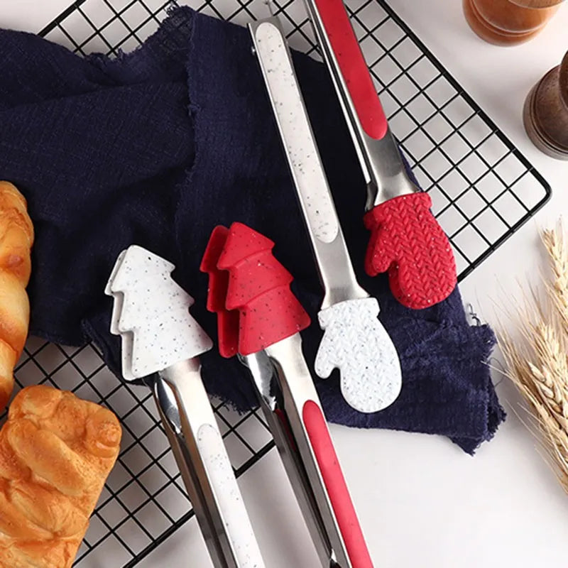 Holiday Silicone Food Tongs