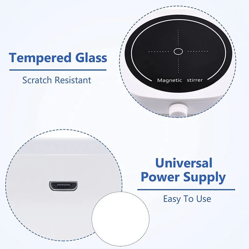 Mini Magnetic Lab Stirrer 4000RPM with Stir Bar