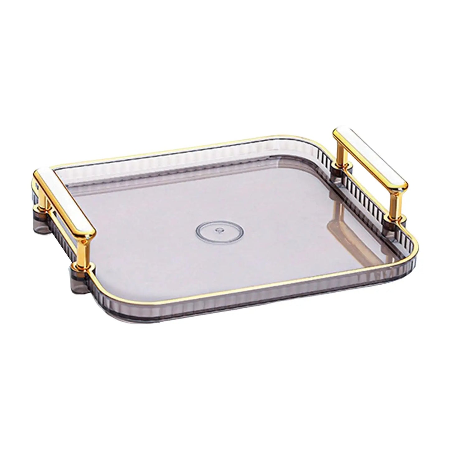 Elegant Multipurpose Divided Serving Tray – Modern Non-Slip Snack Platter with Handles