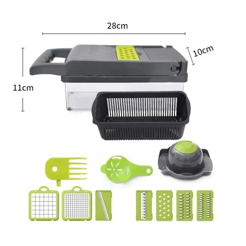 Ultimate 14/16-in-1 Multifunctional Vegetable Chopper & Slicer – All-in-One Kitchen Tool