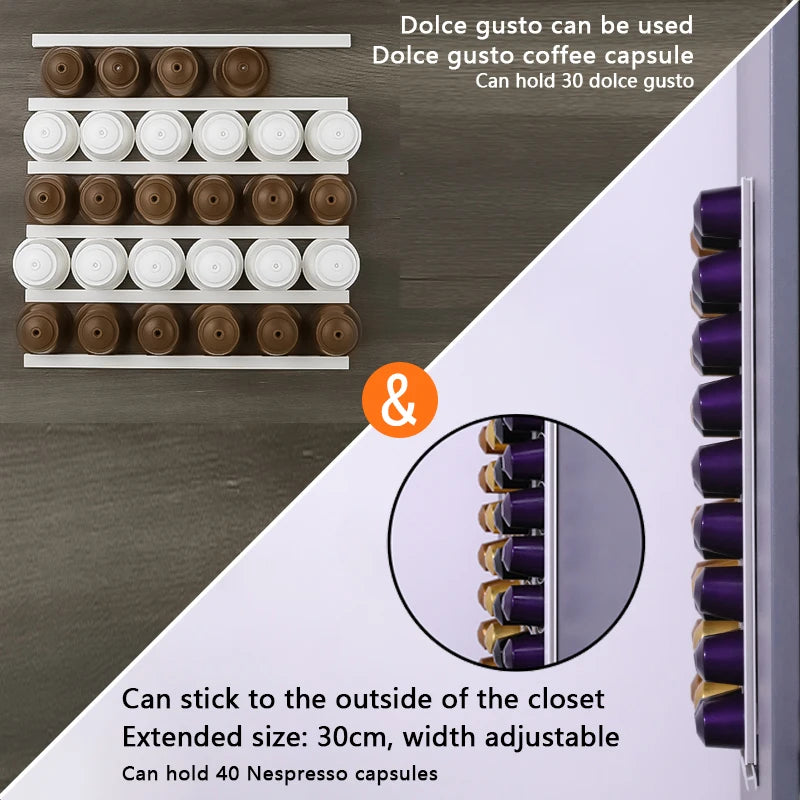 Maximize Your Space with the 6pc Coffee Capsule Set Storage Rack!