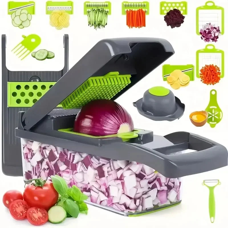 Ultimate 14/16-in-1 Multifunctional Vegetable Chopper & Slicer – All-in-One Kitchen Tool