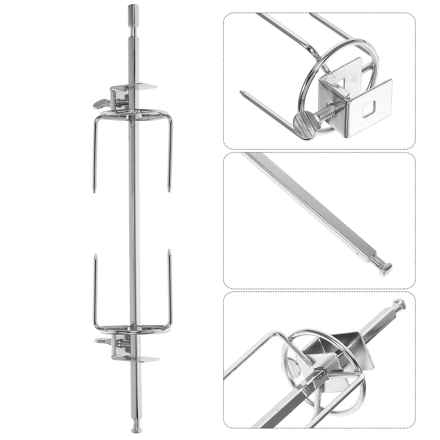 Stainless Steel Rotating Chicken Spit Fork for Oven and Grill