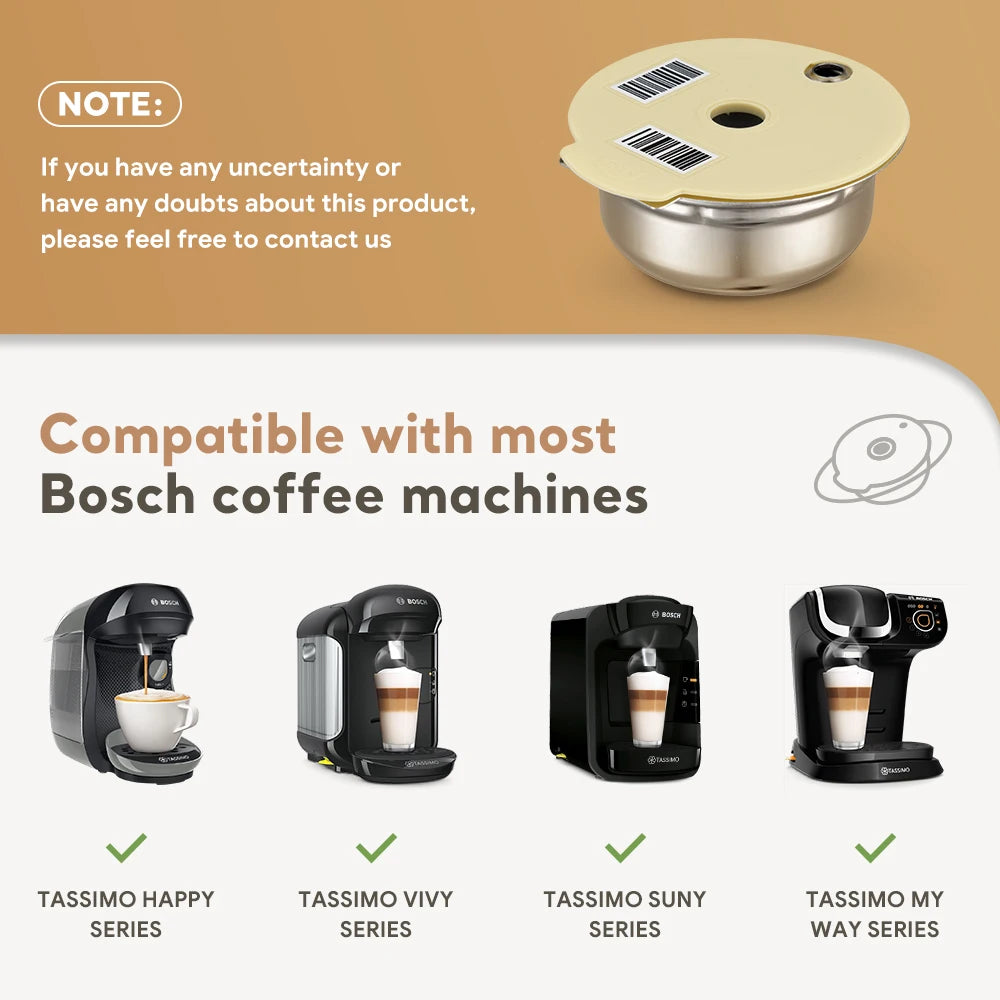 Reusable Coffee Capsule for Bosch Tassimo Brewers - Upgrade Your Coffee Game