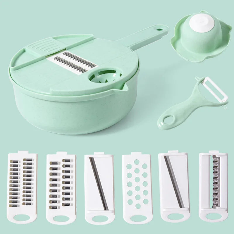 Multifunctional Vegetable & Salad Chopper - 3-in-1 Manual Slicer