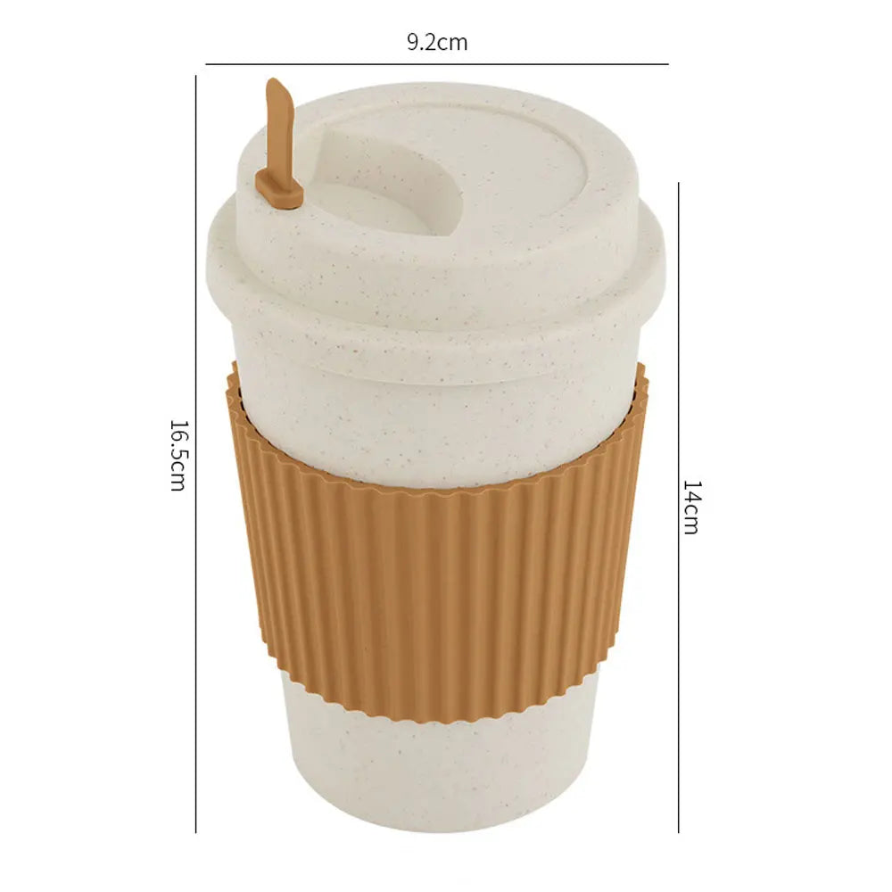 Sip Sustainably with Our 450ML Wheat Straw Coffee Cups!