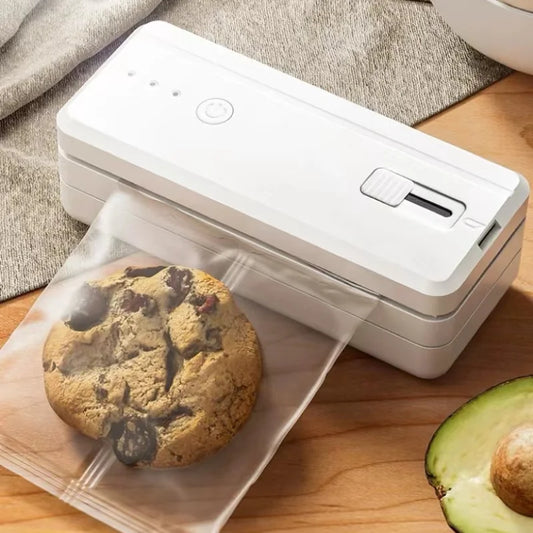 2-in-1 Mini Portable Sealing Machine – USB Rechargeable Food Packaging & Kitchen Sealing Device