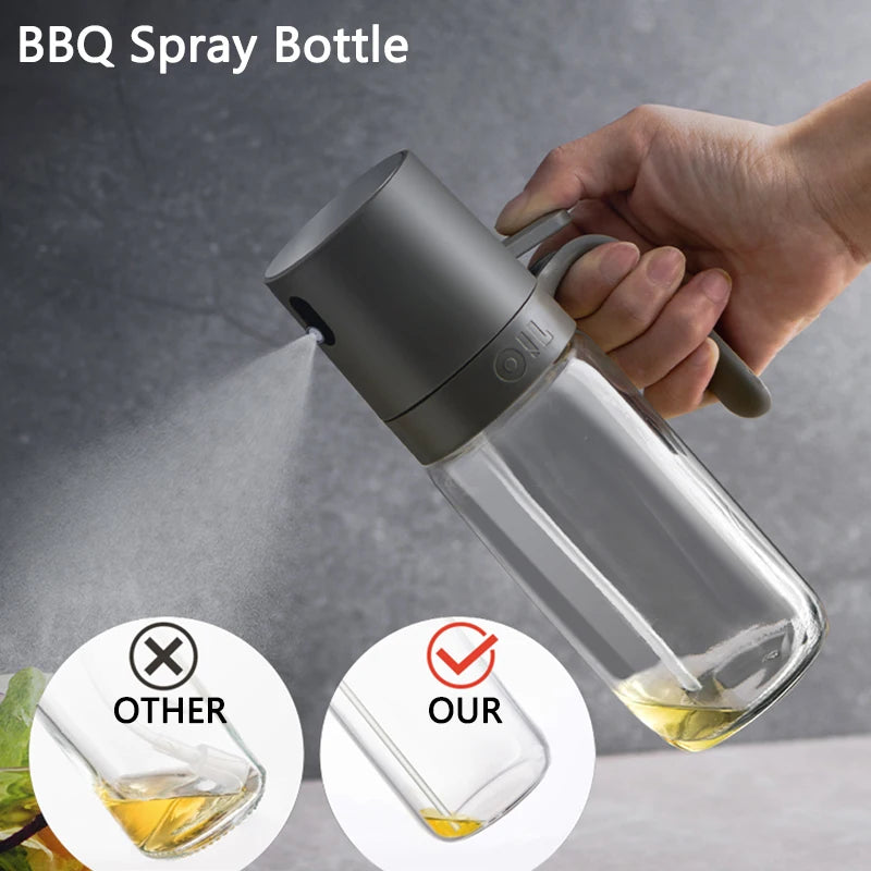 Oil Spray Bottle 250ml High Borosilicate Glass Cooking Oil Dispensers Olive Oil Sprayer