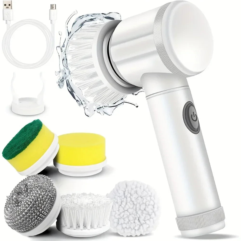 Power Electric Cleaning Brush Handheld Rechargeable Shower Scrubber