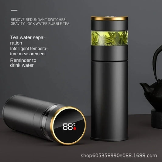 Intelligent Temperature Control Thermos Cup for Tea and Water Separation