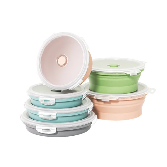 Collapsible Silicone Food Storage Container - Microwave & Freezer Safe