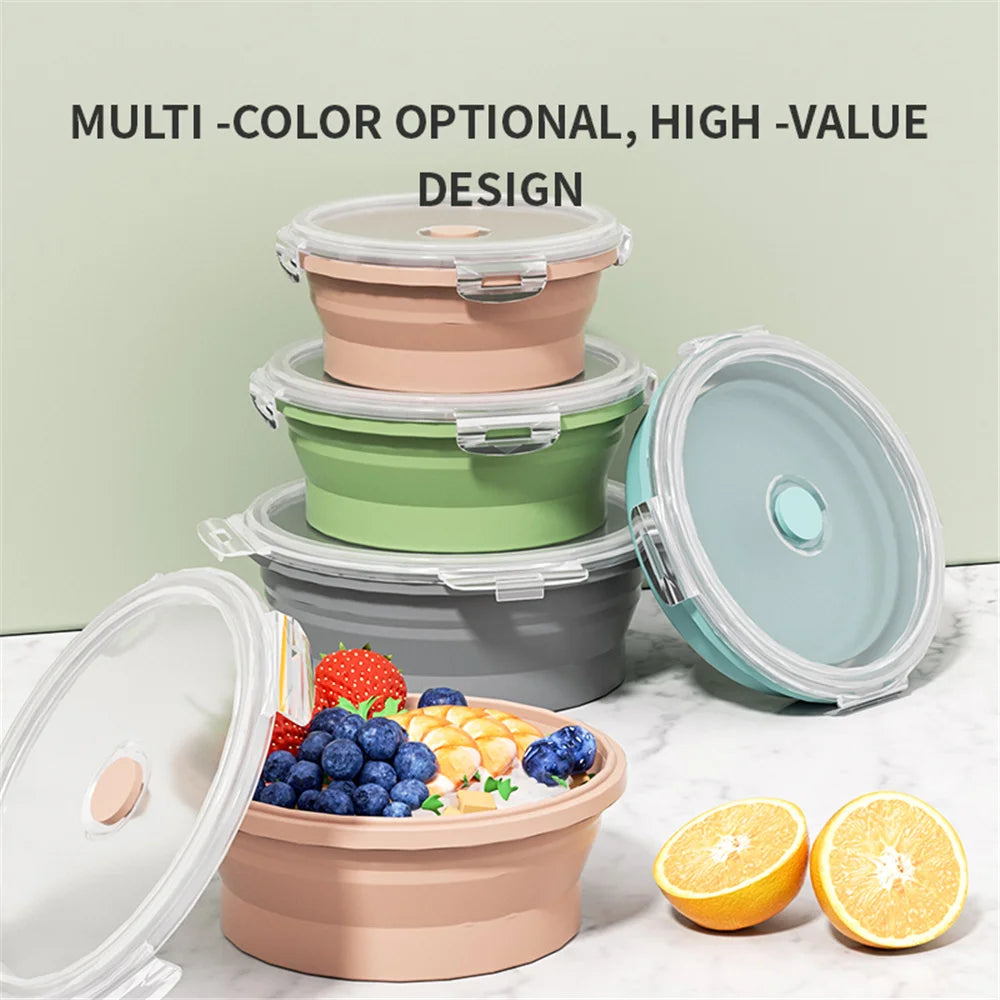 Collapsible Silicone Food Storage Container - Microwave & Freezer Safe