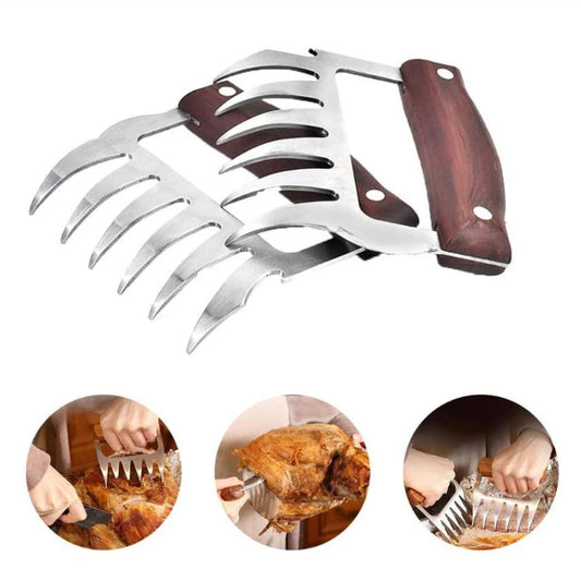 Bear Claws Meat Shredder – Stainless Steel BBQ Fork for Pulled Pork, Roasting & More