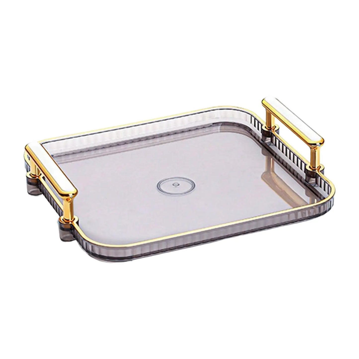 Elegant Multipurpose Divided Serving Tray – Modern Non-Slip Snack Platter with Handles