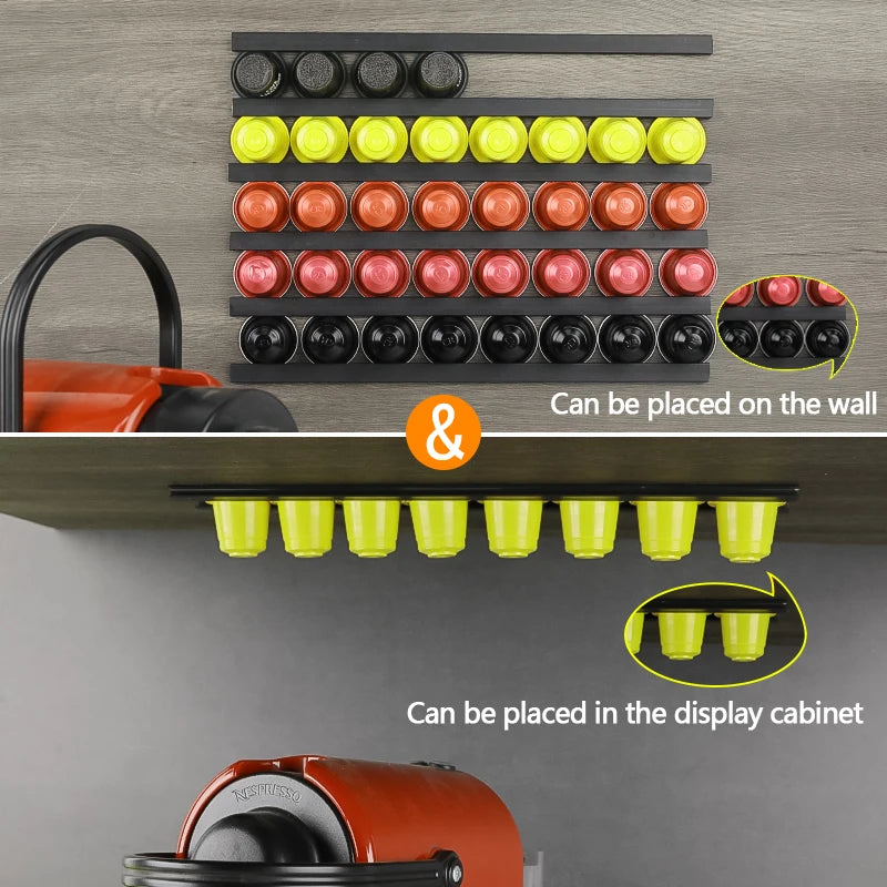 Maximize Your Space with the 6pc Coffee Capsule Set Storage Rack!