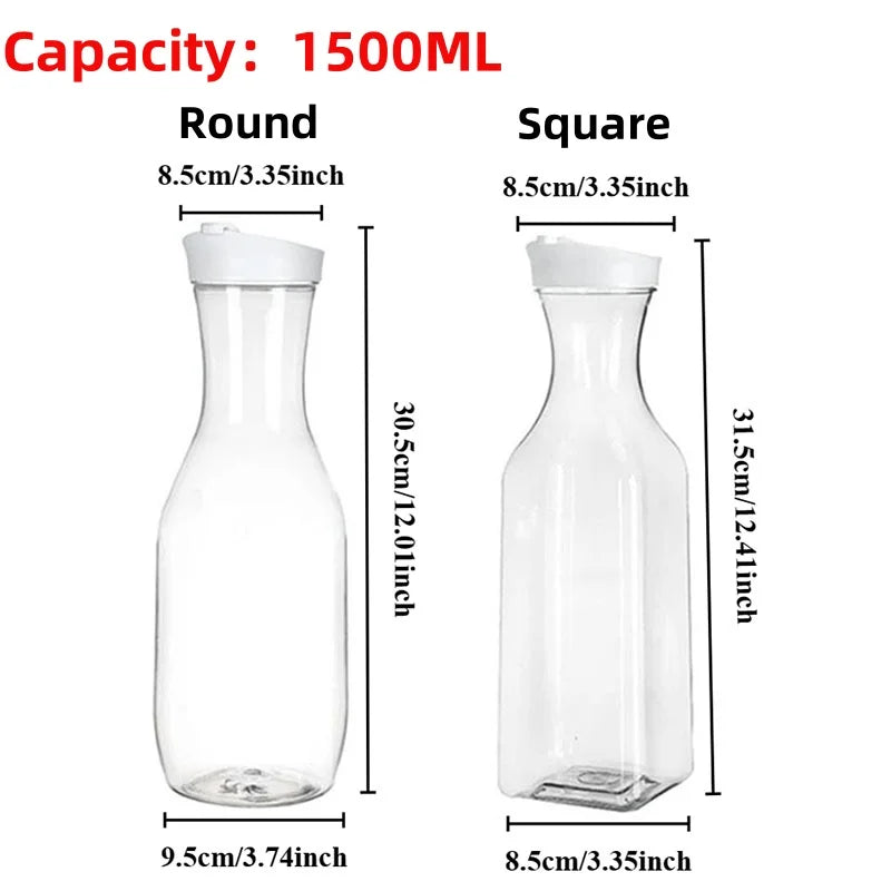 50 oz Eco-Friendly Clear Plastic Beverage Bottle with Flip Cap