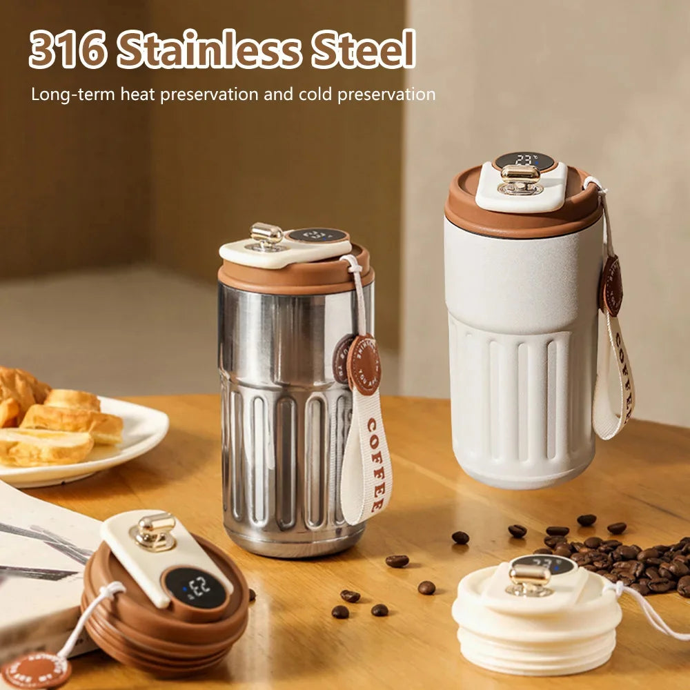 Stay Refreshed in Style – Smart Thermos Bottle with LED Temperature Display