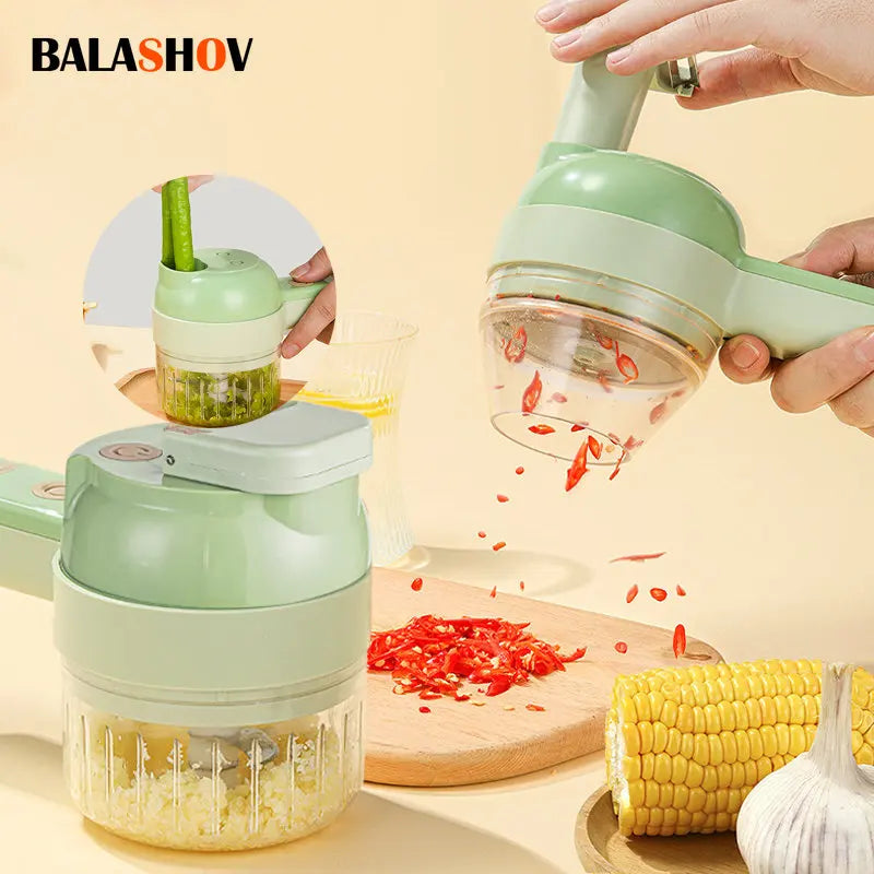 BALASHOV 4-in-1 Wireless Electric Food Processor & Vegetable Chopper