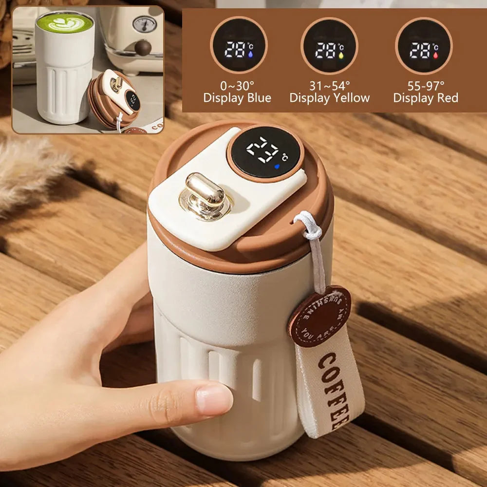 Stay Refreshed in Style – Smart Thermos Bottle with LED Temperature Display