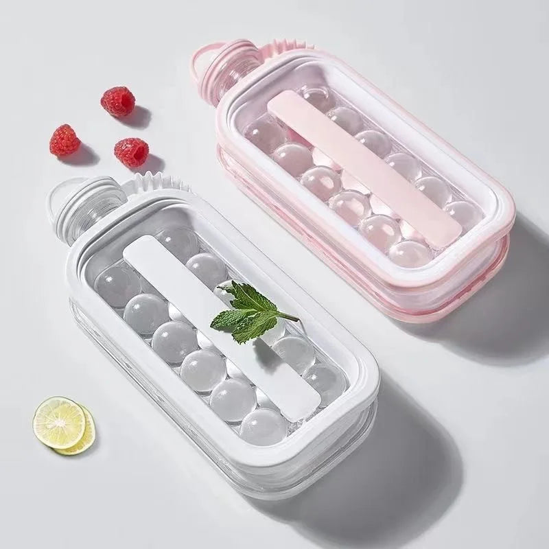 Chill Your Drinks in Style with the 2-in-1 Silicone Ice Ball Maker!