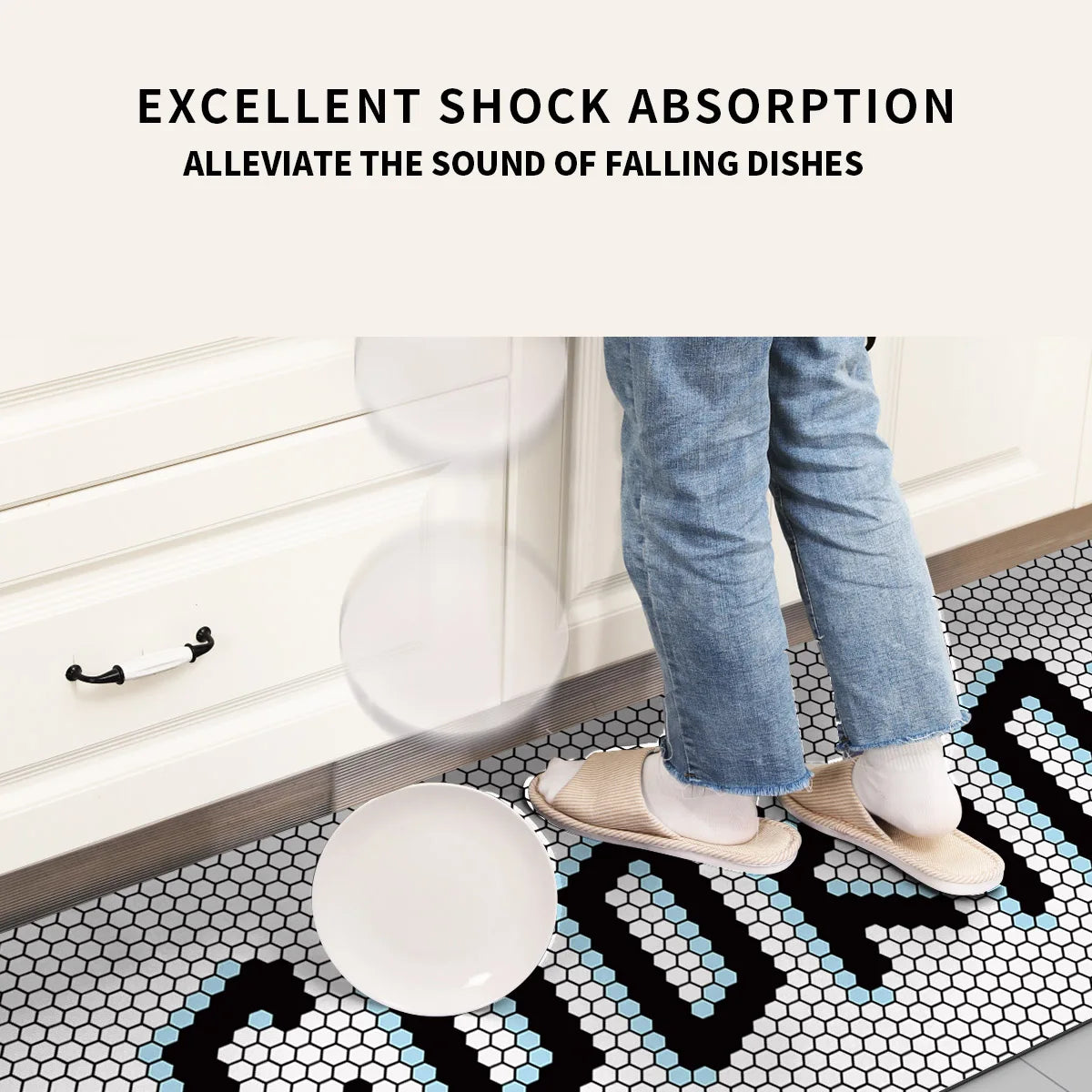 Ultra Absorbent Anti-Fatigue Kitchen Floor Mat – Non-Slip, Waterproof & Washable