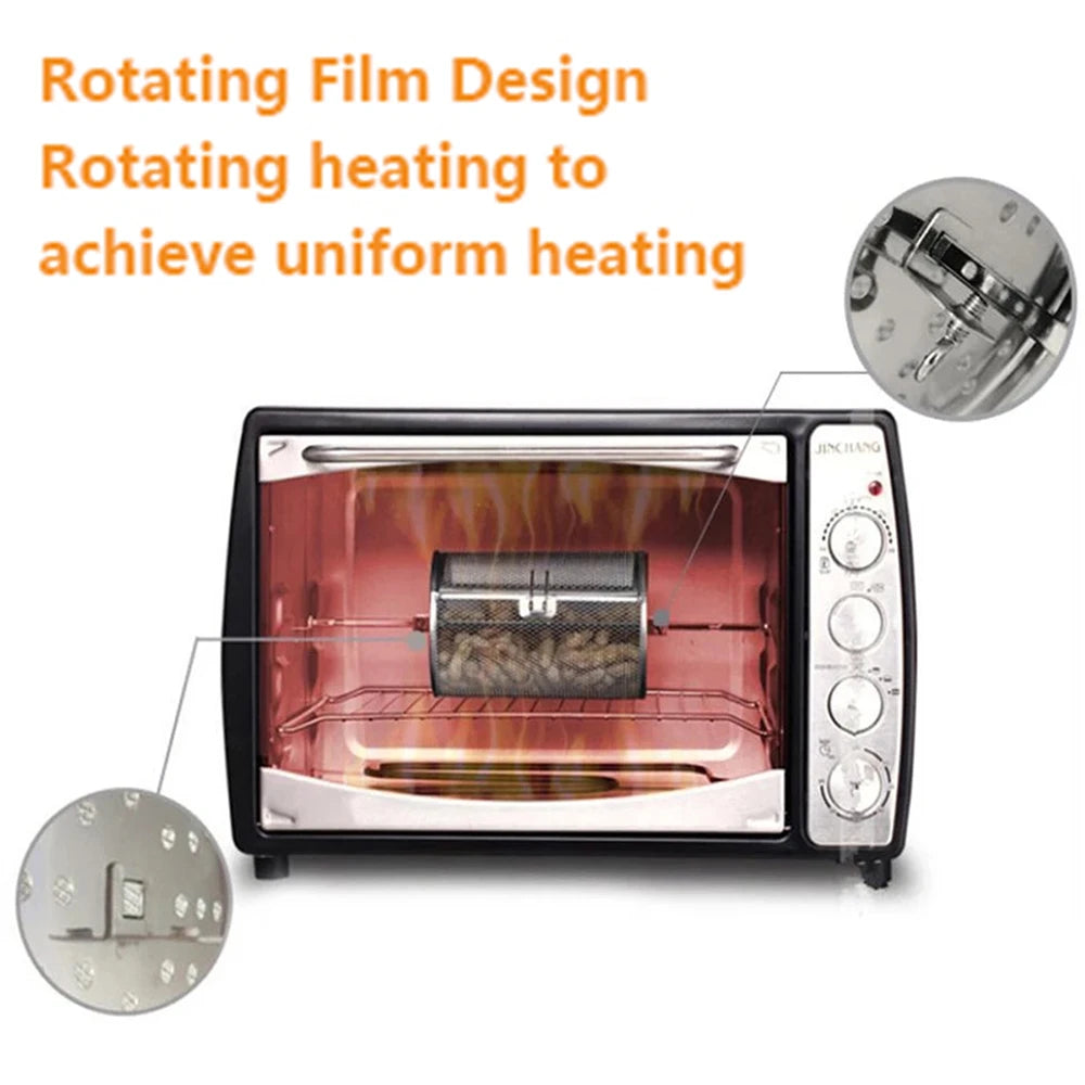 360° Stainless Steel Rotisserie Basket