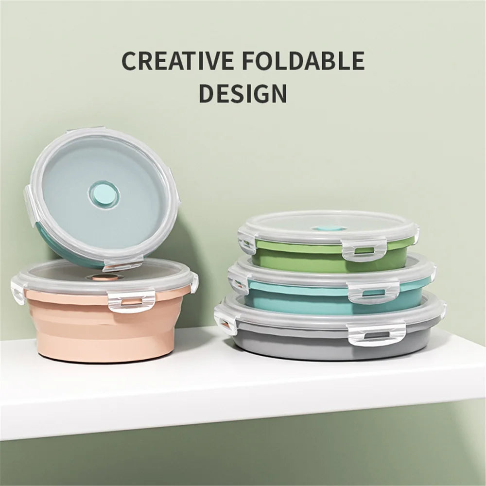 Collapsible Silicone Food Storage Container - Microwave & Freezer Safe