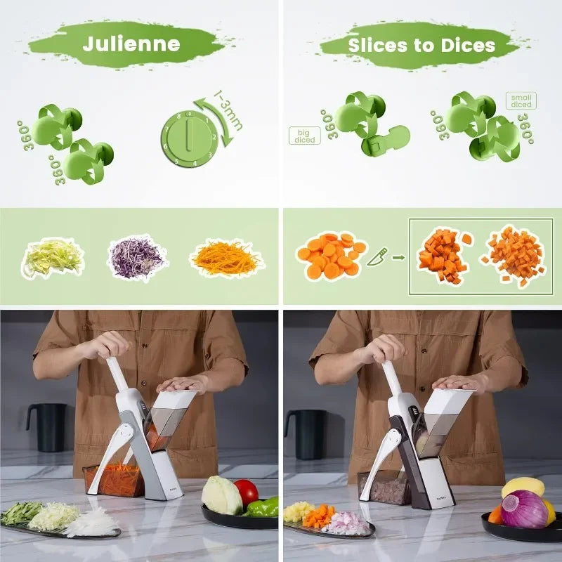 Stainless Steel French Fry Cutter & Vegetable Slicer