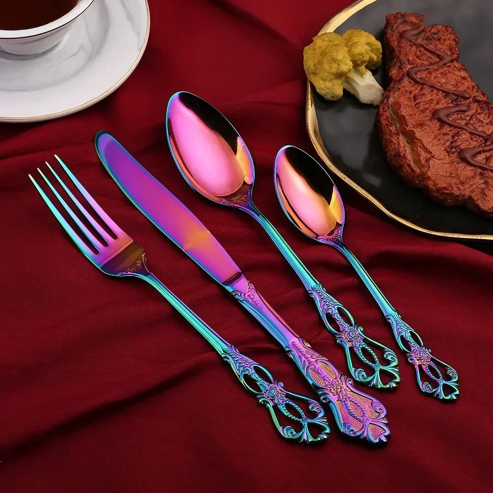 Golden Stainless Steel Cutlery Set Royal European