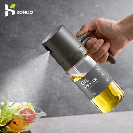 Oil Spray Bottle 250ml High Borosilicate Glass Cooking Oil Dispensers Olive Oil Sprayer