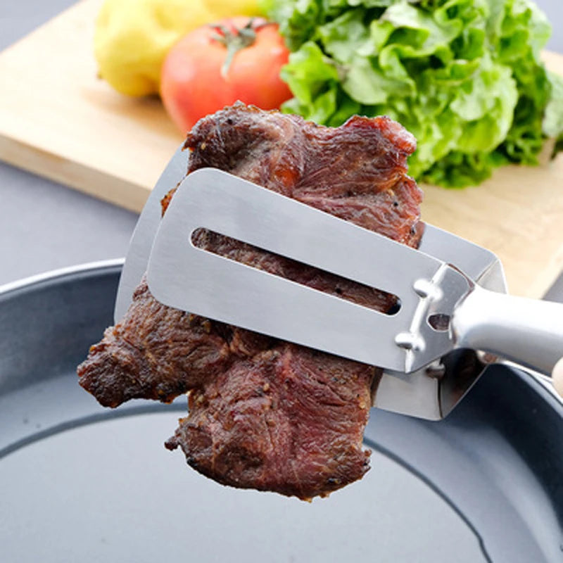 Stainless Steel Multi-Purpose Grill and Kitchen Tongs